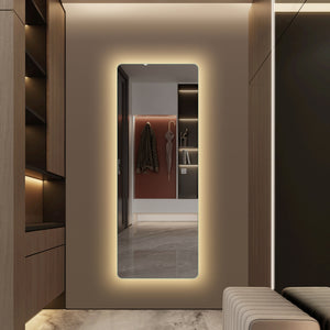 Dressing LED Mirror: Backlit Dimmable with Three Color Selection, Light Bulb Mirror