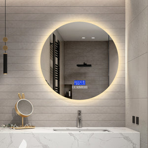 Smart Backlit Mirror with Demister, Light Selection, and Bluetooth