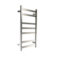 Load image into Gallery viewer, Black / Chrome Heated Towel Rail Square 7 Bars