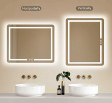 Load image into Gallery viewer, Front and Back Lit Mirror with  Demister, Color Selection and Dimmer