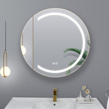 Load image into Gallery viewer, Round LED Mirror Cabinet with Demister, Color Selection and Dimmer
