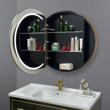 Load image into Gallery viewer, Round LED Mirror Cabinet with Demister, Color Selection and Dimmer
