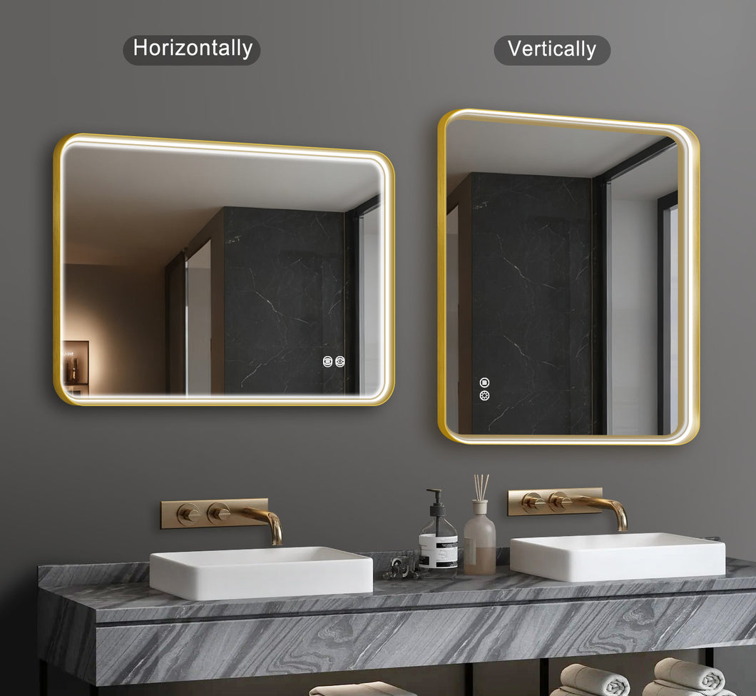Frame Lit Mirror with Demister, Three Light Selection and Dimmer