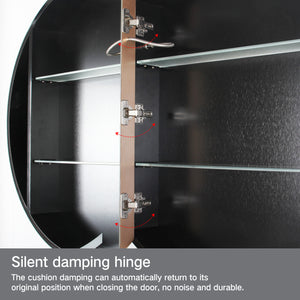Round LED Mirror Cabinet with Demister, Color Selection and Dimmer