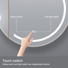 Load image into Gallery viewer, Round LED Mirror Cabinet with Demister, Color Selection and Dimmer