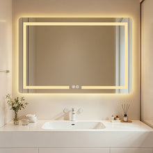 Load image into Gallery viewer, Front and Back Lit Mirror with  Demister, Color Selection and Dimmer