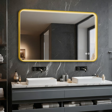 Frame Lit Mirror with Demister, Three Light Selection and Dimmer