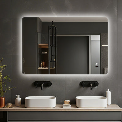 Backlit LED Mirror with  Infrared Control, Demister and Dimmable Control