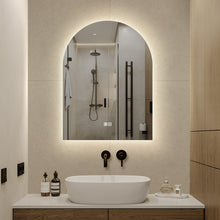 Load image into Gallery viewer, Arch Backlit LED Mirror with Demister, Three Light Selection and Dimmable Control