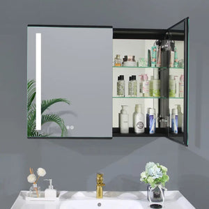 LED Mirror Cabinet with Demister, Light Selection and Dim Control