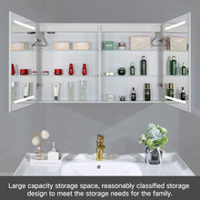 Load image into Gallery viewer, White LED Mirror Cabinet with Color Selection, Demister, and Shaver Socket