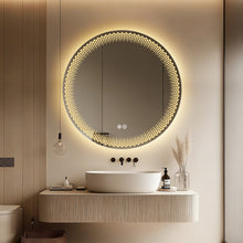 Load image into Gallery viewer, 3D Tunnel LED Mirror with Multiple Color Selection, Dimmer and Demister