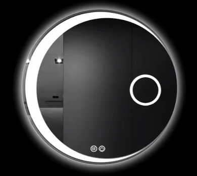 Moon Wane LED Mirror with Color Selection, Dimmer and Demister