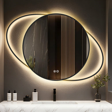 Saturn and Eclipses LED Mirror with Demister, Light Selection and Dimmer