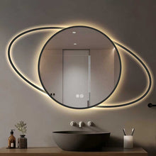 Load image into Gallery viewer, Saturn and Eclipses LED Mirror with Demister, Light Selection and Dimmer
