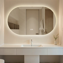 Load image into Gallery viewer, Horizontal Pill Backlit Mirror with Demister, Color Selection and Dimer