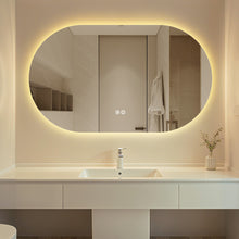 Load image into Gallery viewer, Horizontal Pill Backlit Mirror with Demister, Color Selection and Dimer