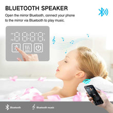 Load image into Gallery viewer, Smart LED Mirror with Demister, Light Selection, Dimmable Control, Bluetooth, Time/Temp Display