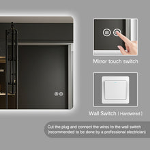 Load image into Gallery viewer, Arch Dressing LED Mirror: Gold Frame, Color Selection and Dim Control