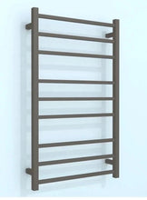 Load image into Gallery viewer, Black / Chrome/Gun Metal Heated Towel Rail Square 9 Bars