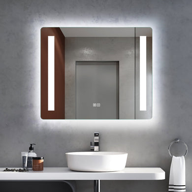 Backlit LED Mirror with Defogger, Light Selection and Dimmer