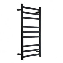 Load image into Gallery viewer, Black / Chrome Heated Towel Rail Square 9 Bars