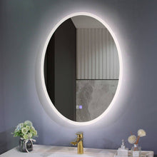 Load image into Gallery viewer, Oval LED Mirror with Demister, Three Light Selection and Dimmable Control